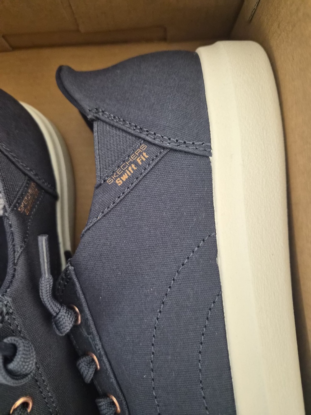 Skechers Women Sneakers, Blue with Rose Gold Eyelets - Size 9 - Picture 7 of 7